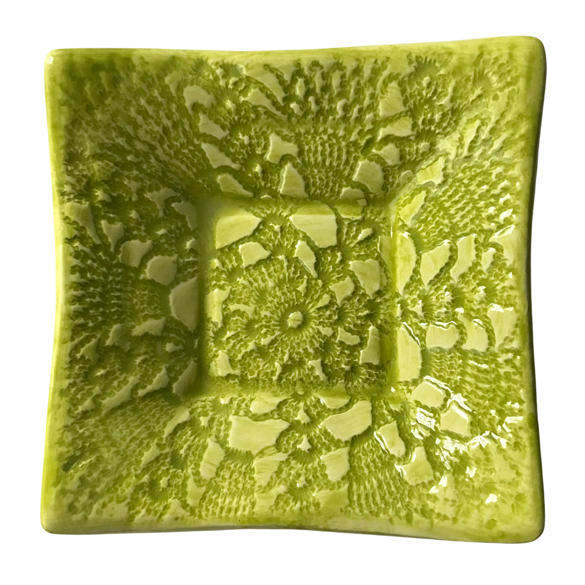 Dipping Dish - &quot;Lace&quot; - Lime Green