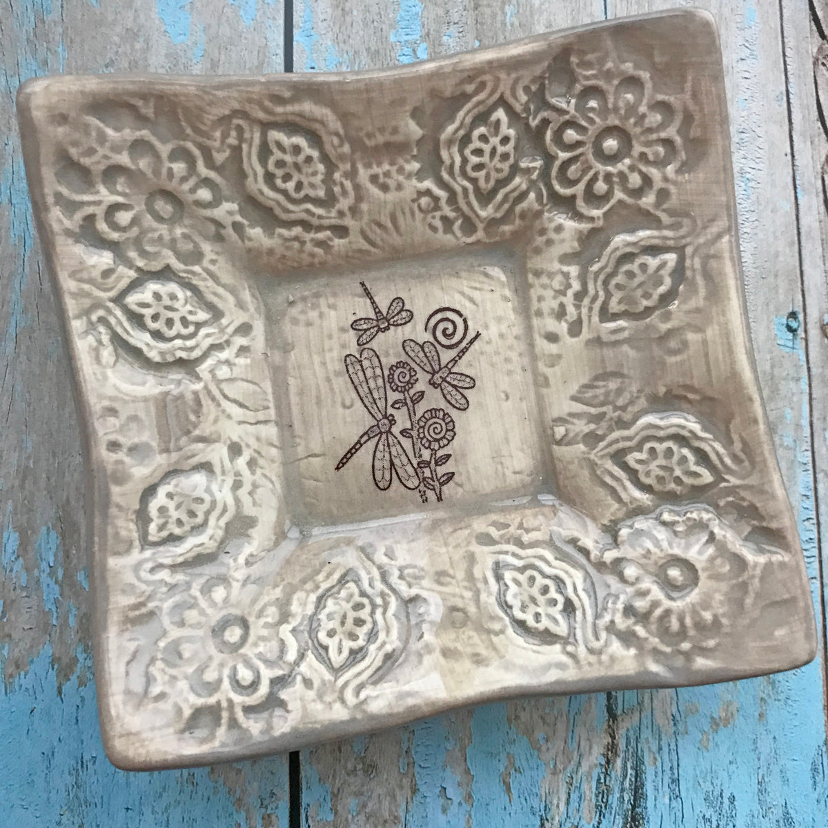 Dipping Dish - Dragonflies - Taupe