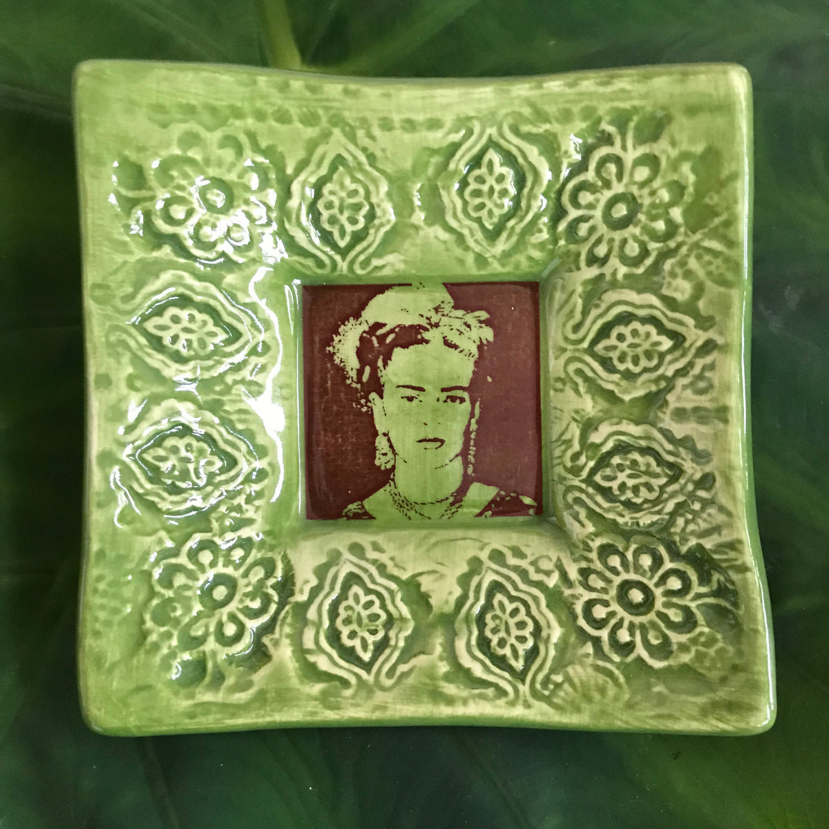 Dipping Dish - Image - &quot;Frida Kahlo&quot; - Green