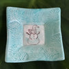 Dipping Dish - Image - &quot;Snowman&quot; - Turquoise