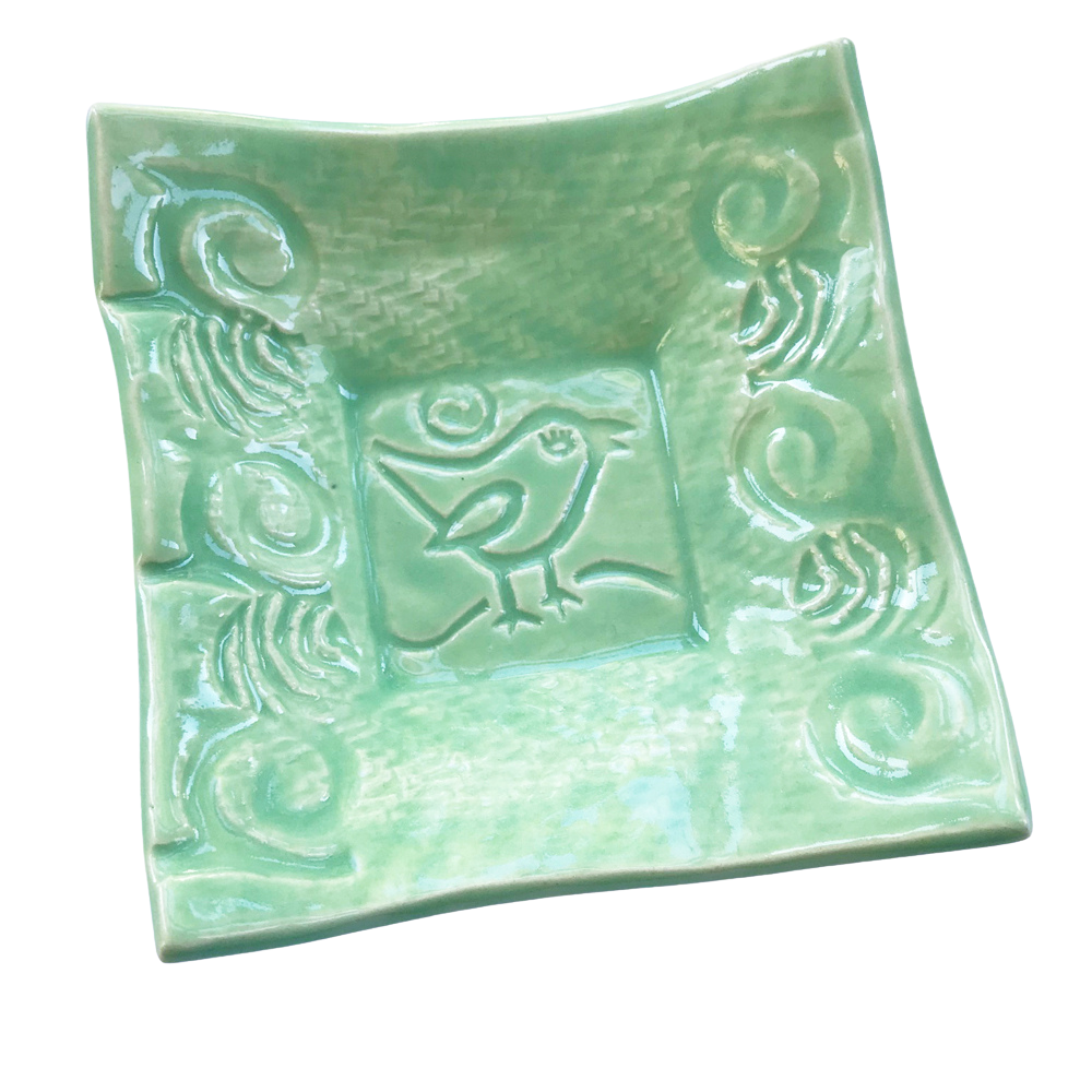 Dipping Dish - &quot;Songbird&quot; - Spa Green