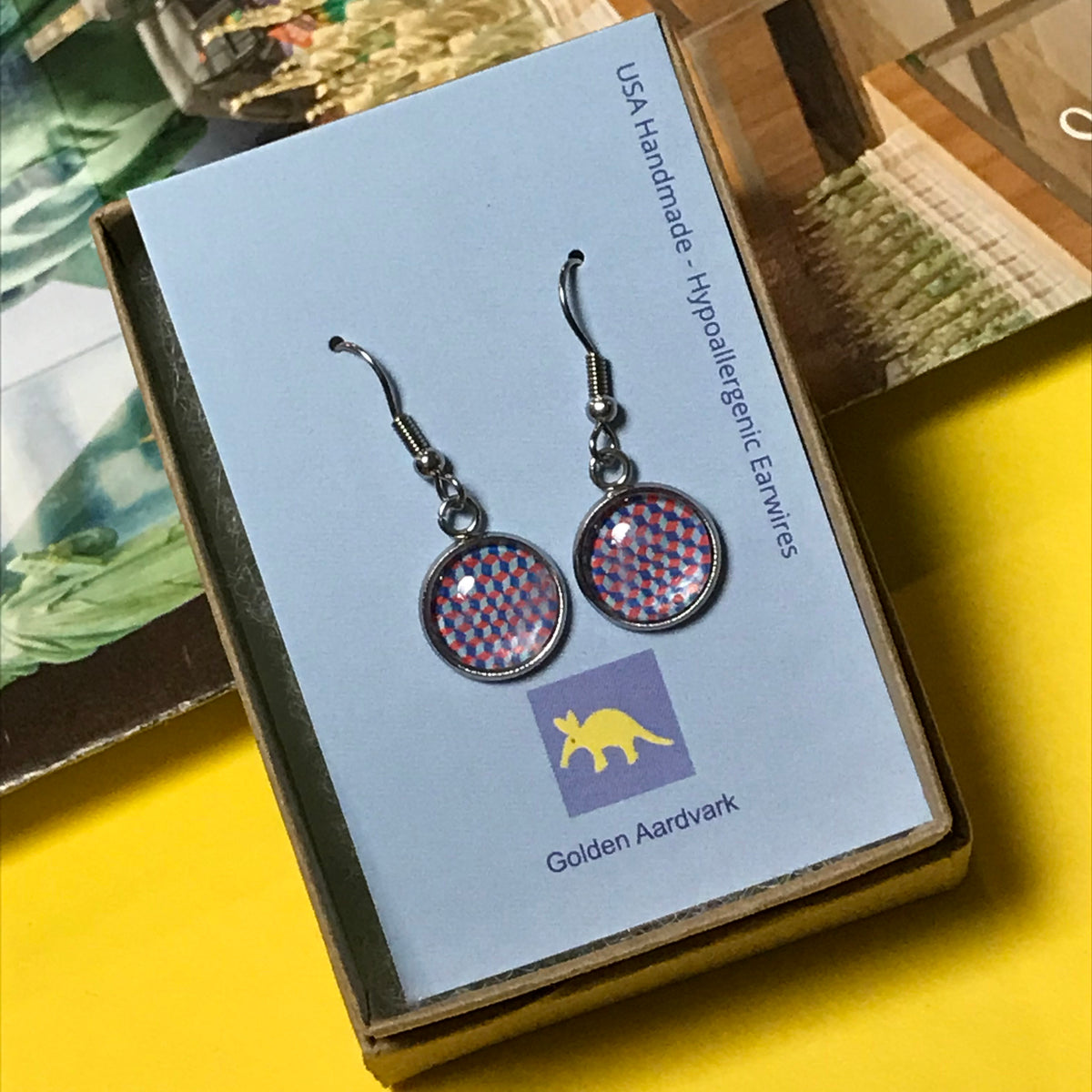 Earrings Collage - Vasarely