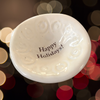 Giving Bowl - &quot;Happy Holidays&quot; - White