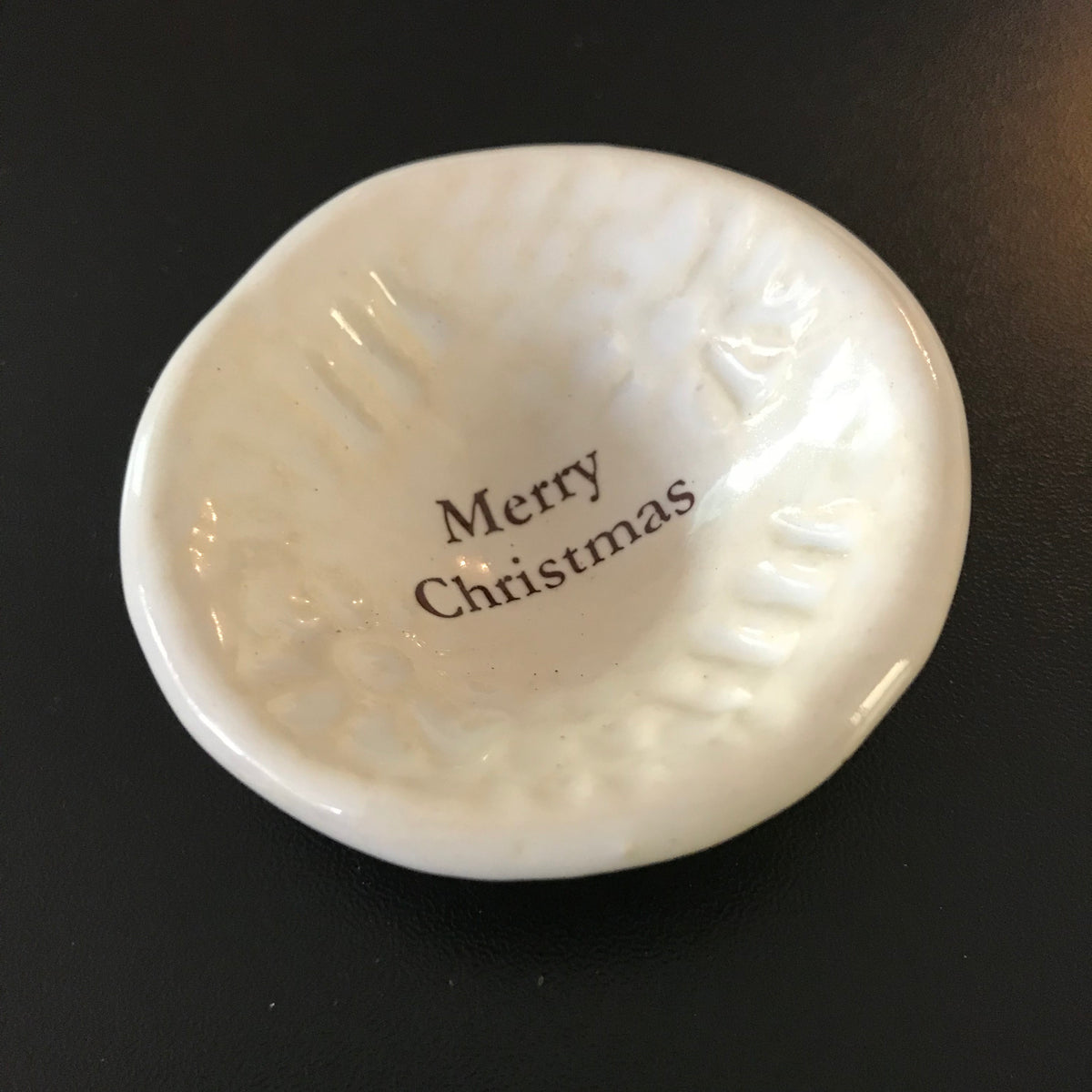 Giving Bowl - &quot;Merry Christmas&quot; - White