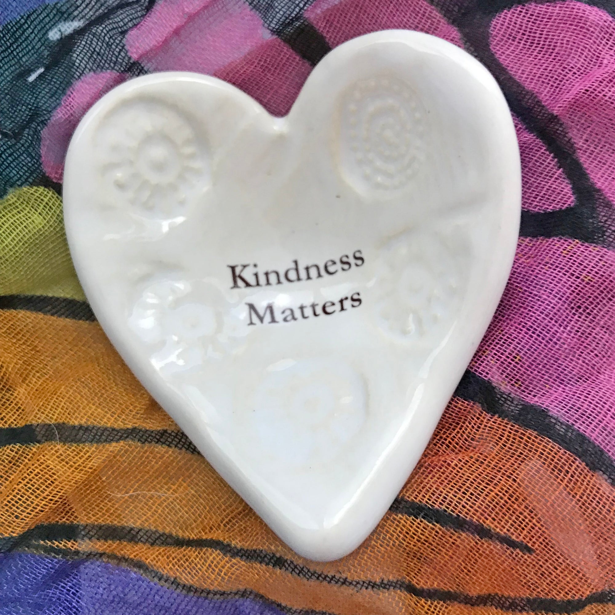 "Kindness Matters" inscribed on a Giving Heart is a perfect gift to someone who has been supportive  and considerate of others. 
