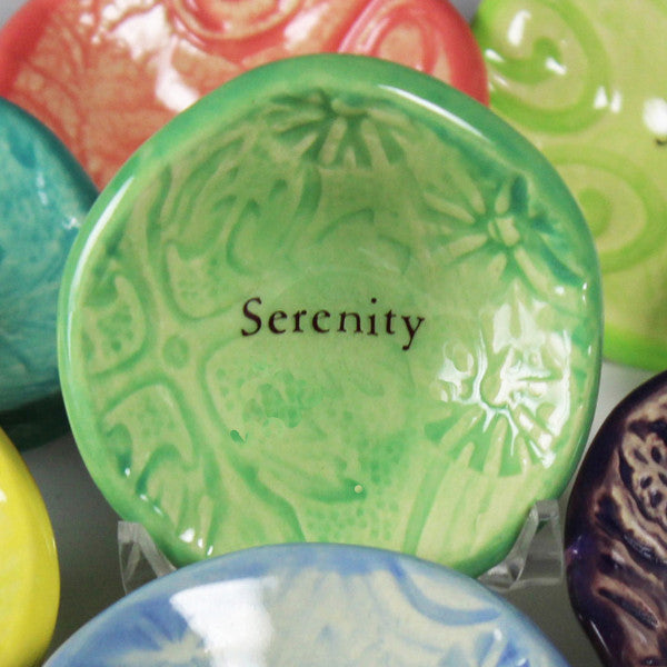 Every Giving Bowl with word Serenity is handmade one at a time. 