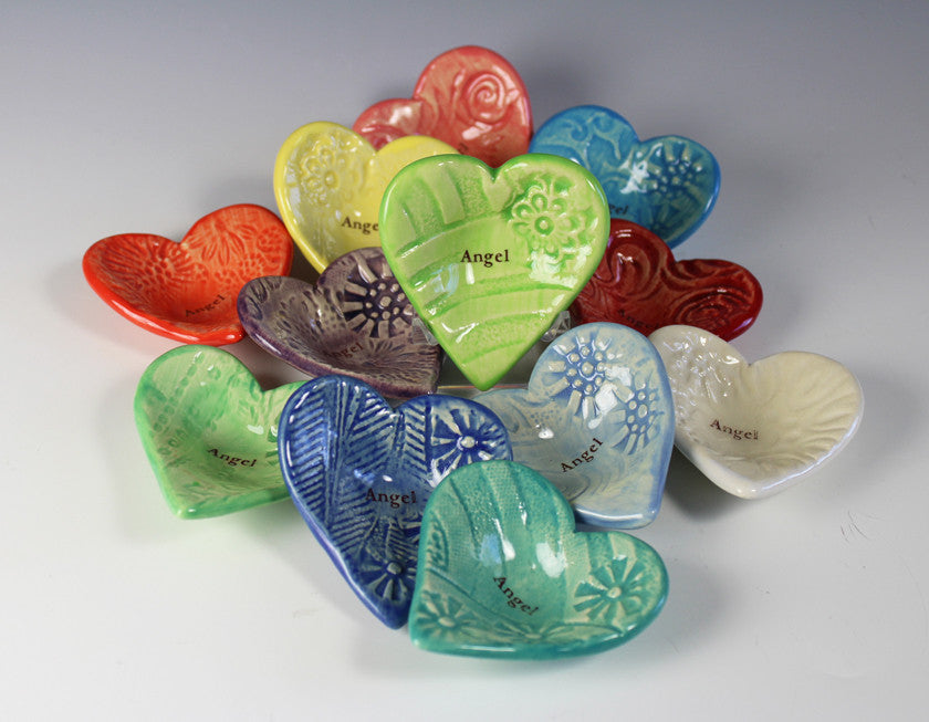 Giving Heart - &quot;Angel&quot; - Shown in Lime Green