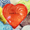 Lorraine Oerth Giving Heart &quot;Thank You&quot; in coral glaze