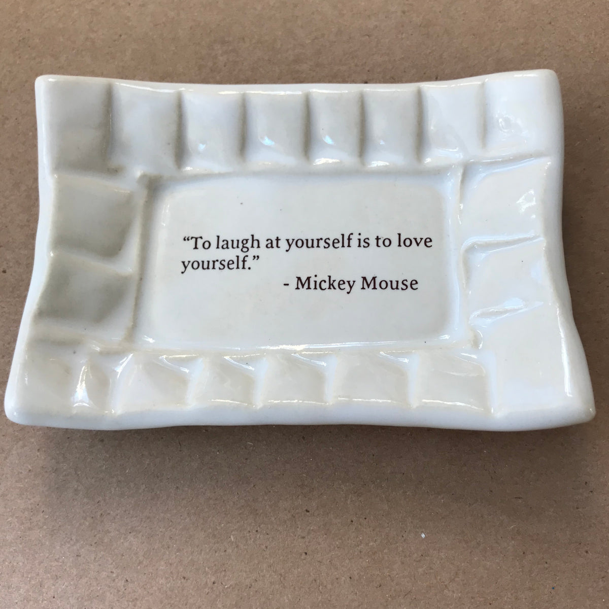 Quotes Dish - &quot;To laugh at yourself&quot; - Mickey Mouse
