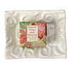 Soap Dish Set - White &quot;Swirl Design&quot; with Passion Flower Soap