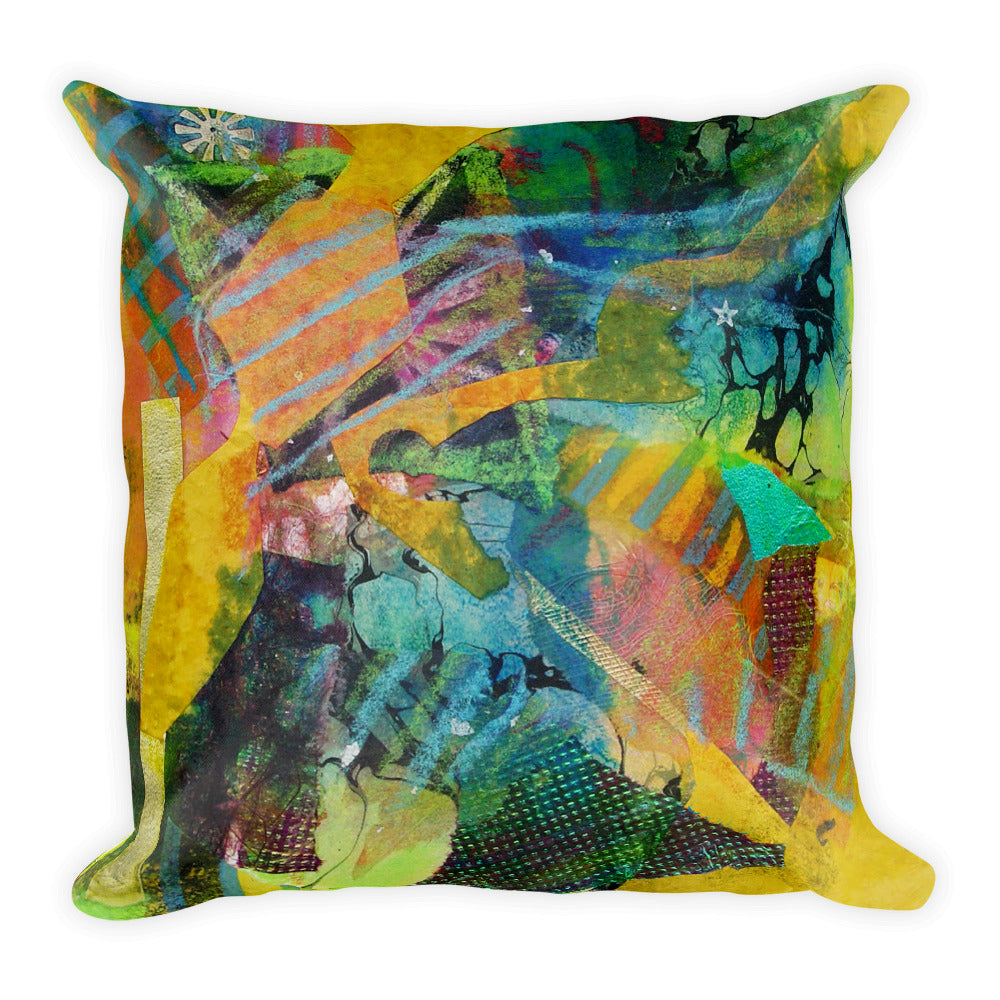 Square Designer Pillow &quot;Abstract with Star&quot;