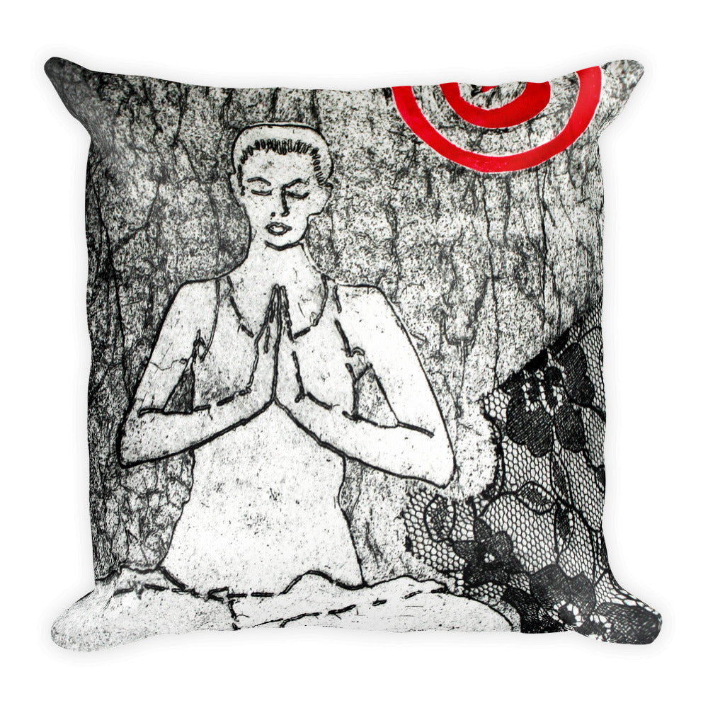 Square Pillow Meditation Design